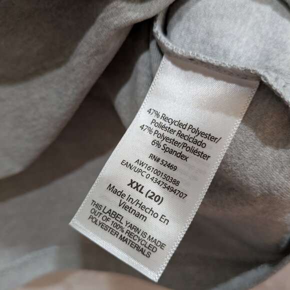 Soft Athletic Tee Shirt XXL Crew Neck Relaxed Stretch Yoga Exercize Athleisure - Picture 4 of 4